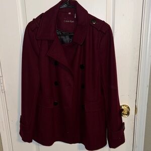 Calvin Klein Women's Deep Red Peacoat